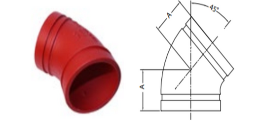 Roll Groove 45° Elbow