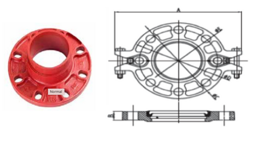 Roll Groove Flange Adapter - DIN