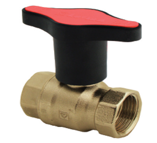 ISOLATION VALVES FEMALE THREADS HERZ EXTENDED HANDLES That will protude beyond 38mm insulation DZR Brass